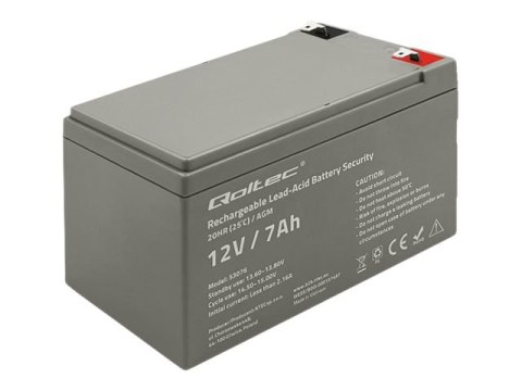 Qoltec - Bateria do UPSa - bateria AGM, maks. 105 A, ochrona - 1 x bateria - kwasowo-ołowiowy - 7 Ah