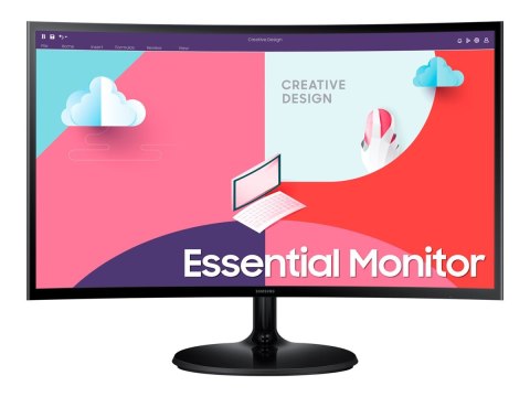 Samsung S24C360EAU - S36C Series - monitor LED - zaokrąglony - 24" - 1920 x 1080 Full HD (1080p) @ 75 Hz - VA - 250 cd/m² - 3000