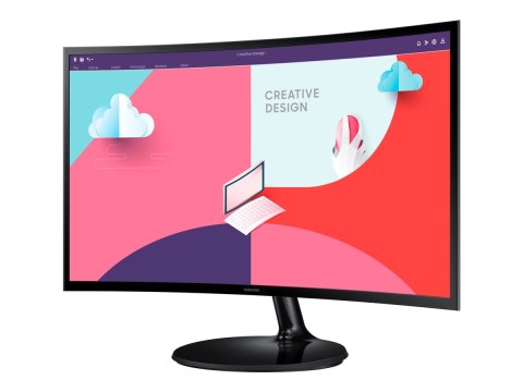 Samsung S24C360EAU - S36C Series - monitor LED - zaokrąglony - 24" - 1920 x 1080 Full HD (1080p) @ 75 Hz - VA - 250 cd/m² - 3000
