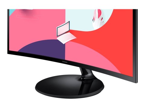 Samsung S24C360EAU - S36C Series - monitor LED - zaokrąglony - 24" - 1920 x 1080 Full HD (1080p) @ 75 Hz - VA - 250 cd/m² - 3000