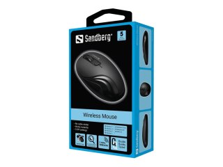 Sandberg - Mysz - optyczna - 4 przyciski - bezprzewodowa - 2.4 GHz - odbiornik bezprzewodowy USB