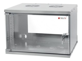TECHly Professional - Szafa - głębokość 450 mm, po montażu - do montażu na ścianie - szary, RAL 7035 - 9U - 19"