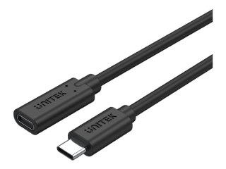 Unitek C14086BK - Przedłużacz kabla USB - USB-C (F) do USB-C (M) - USB 3.2 Gen 2 - 20 V - 5 A - 1.5 m - Zasilanie USB (100 W), o