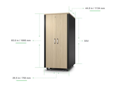 APC NetShelter - Stojak - dźwiękoszczelny - AC 230 V - klon - 32U - 19"