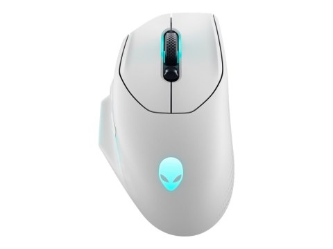 Alienware AW620M - Mysz - praworęczna - optyczna - 7 przyciski - przewodowa, bezprzewodowa - USB, 2.4 GHz - światło księżycowe