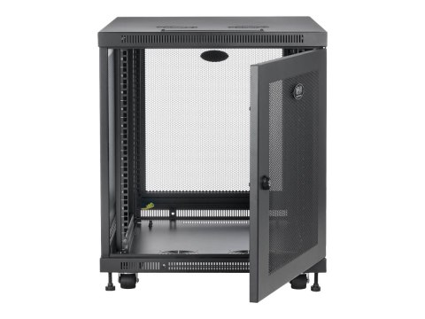 Eaton Tripp Lite Series 12U Rack Enclosure Server Cabinet Doors & Sides 300lb Capacity - Stojak szafa - czarny - 12U - 19"