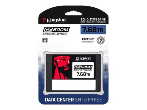 Kingston DC600M - SSD - Mixed Use - 7.68 TB - wewnętrzny - 2,5" - SATA 6Gb/s