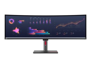 Lenovo ThinkVision P49w-30 - Monitor LED - zaokrąglony - 49" - 5120 x 1440 UltraWide Dual QHD @ 60 Hz - IPS - 350 cd/m² - 2000:1