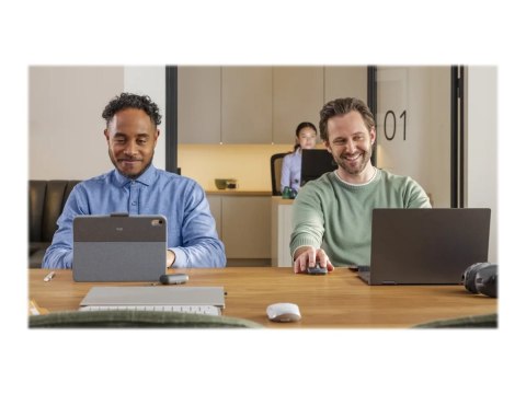 Logitech MX Anywhere 3S - Mysz - optyczna - 6 przyciski - bezprzewodowa - Bluetooth - blada szarość