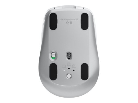 Logitech MX Anywhere 3S - Mysz - optyczna - 6 przyciski - bezprzewodowa - Bluetooth - blada szarość