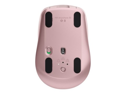 Logitech MX Anywhere 3S - Mysz - optyczna - 6 przyciski - bezprzewodowa - Bluetooth - różowy