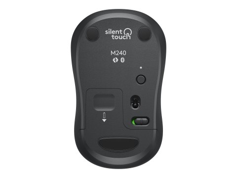 Logitech M240 Silent - Mysz - prawo i leworęczna - optyczna - 3 przyciski - bezprzewodowa - Bluetooth - grafitowy