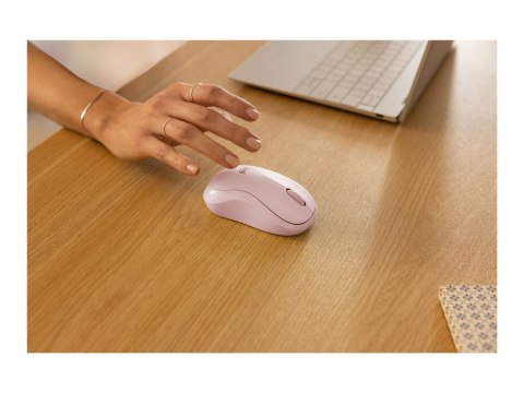 Logitech M240 Silent - Mysz - prawo i leworęczna - optyczna - 3 przyciski - bezprzewodowa - Bluetooth - różowy