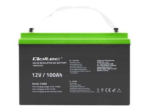 Qoltec - Bateria do UPSa - 12 V, 29,3 kg - żel - 100 Ah