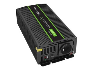 Qoltec Monolith 51938 - Konwerter zasilania - moc znamionowa 1000 W, 24 V do 230V, czysta sinusoida, konwerter napięcia - DC 24 