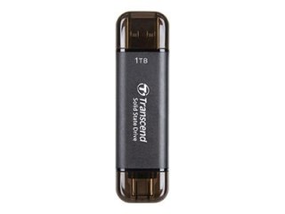 Transcend ESD310C - SSD - 1 TB - zewnętrzny (przenośne) - USB 3.2 Gen 2x1 (USB-C złącze) - czarny