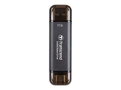 Transcend ESD310C - SSD - 256 GB - zewnętrzny (przenośne) - USB 3.2 Gen 2x1 (USB-C złącze) - czarny