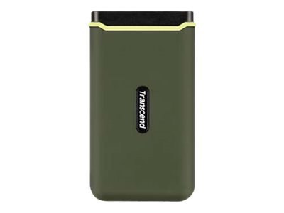 Transcend ESD380C - SSD - 500 GB - zewnętrzny (przenośne) - USB 3.2 Gen 2x2 (USB-C złącze) - zieleń wojskowa
