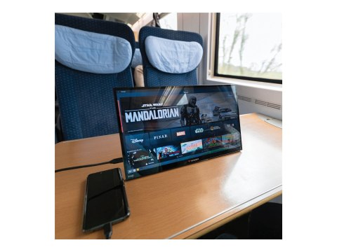 Verbatim PMT-15 - Monitor LED - 15.6" - przenośny - ekran dotykowy - 1920 x 1080 Full HD (1080p) - IPS - 1000:1 - HDMI, 2xUSB-C 