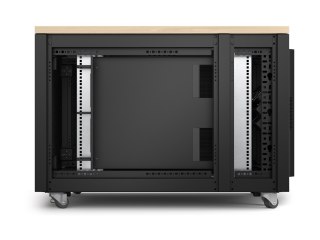 APC NetShelter - Stojak (pion) - dźwiękoszczelny - AC 100-230 V - klon - 12U - 19" - dla P/N: SMTL1500RMI3UC, SRT2200RMXLAUS, SR