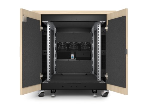 APC NetShelter - Stojak (pion) - dźwiękoszczelny - AC 100-230 V - klon - 12U - 19" - dla P/N: SMTL1500RMI3UC, SRT2200RMXLAUS, SR