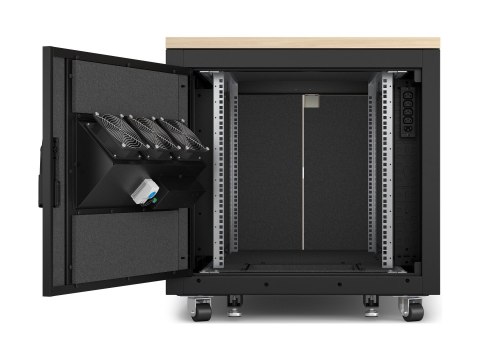 APC NetShelter - Stojak (pion) - dźwiękoszczelny - AC 100-230 V - klon - 12U - 19" - dla P/N: SMTL1500RMI3UC, SRT2200RMXLAUS, SR