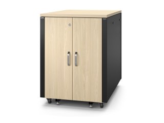 APC NetShelter - Stojak (poziom) - dźwiękoszczelny - AC 230 V - klon - 17U - 19"