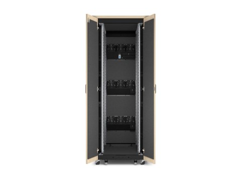 APC NetShelter - Stojak (poziom) - dźwiękoszczelny - AC 230 V - klon - 38U - 19"