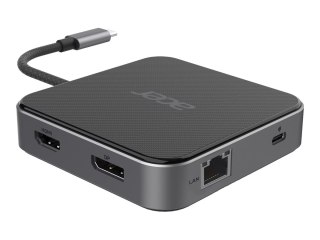 Acer 7-In-1 - Stacja dokująca - USB-C - HDMI, DP - 10Mb LAN
