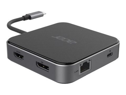 Acer 7-In-1 - Stacja dokująca - USB-C - HDMI, DP - 10Mb LAN