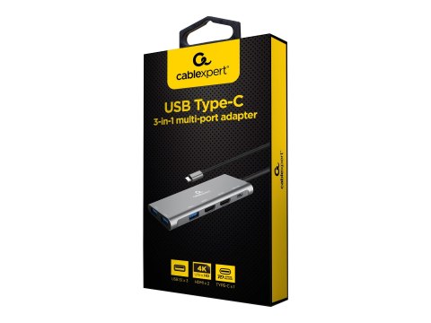 Cablexpert A-CM-COMBO3-03 - Stacja dokująca - USB-C 3.1 - 2 x HDMI