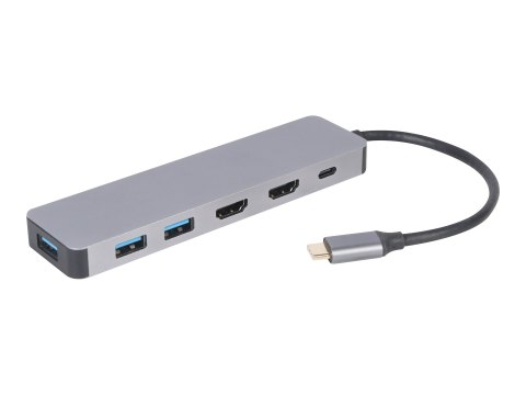Cablexpert A-CM-COMBO3-03 - Stacja dokująca - USB-C 3.1 - 2 x HDMI