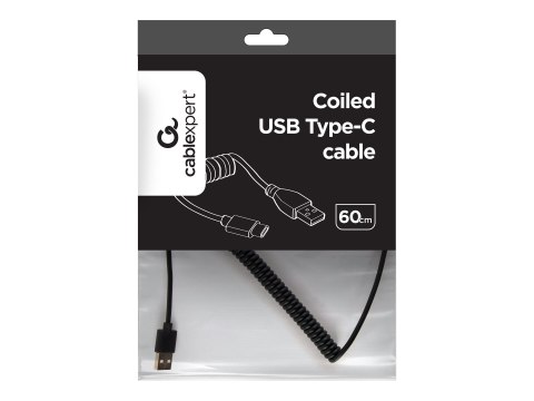 Cablexpert - Kabel USB - USB (M) do USB-C (M) - USB 2.0 - 1.8 m - skręcony, odlewany, styki pozłacane - czarny