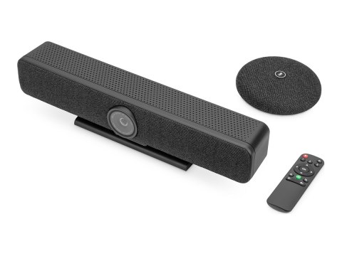 DIGITUS 4K All-in-One Video Bar Pro - System do wideokonferencji (mikrofon, pasek wideo) - czarny/szary - power adapter included