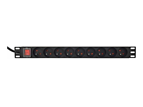 EnerGenie EG-PDU-9F2F - Jednostka dystrybucji zasilania (montowany w stojaku) - 16A - AC 250 V - 3500 wat - wejście: Typ E - złą