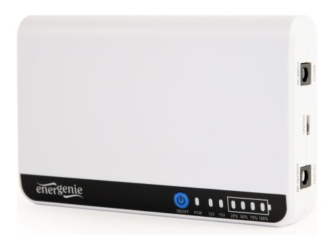 EnerGenie EG-UPS-PS2000-02 - UPS - wyjście DC 12/15 V - DC 12 V - 18 wat - 2.2 Ah - złącza wyjściowe: 1 - biały