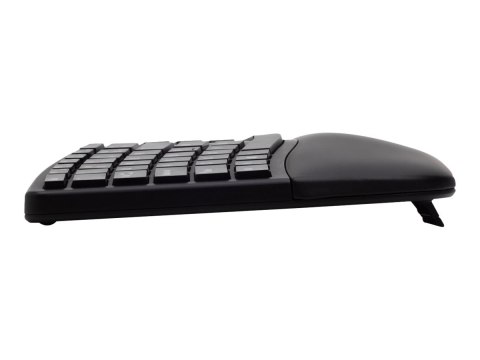 Kensington Pro Fit Ergo Wireless Keyboard - Klawiatura - bezprzewodowa - 2.4 GHz, Bluetooth 4.0 - US - czarny