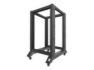 Lanberg - Stojak rama otwarta - 600x800 mm - RAL 9004 - 18U - 19"