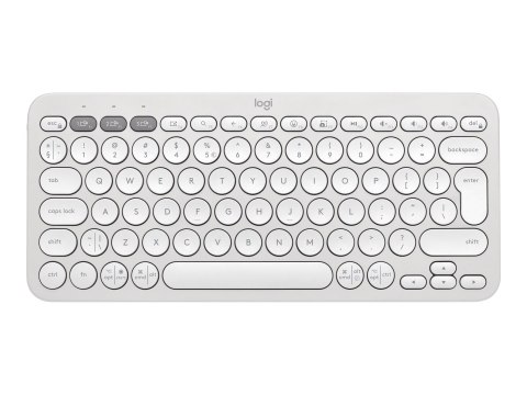 Logitech Pebble Keys 2 K380s - Klawiatura - bezprzewodowa - Bluetooth LE - QWERTY - Międzynarodowy USA - tonalna biel