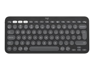 Logitech Pebble Keys 2 K380s - Klawiatura - bezprzewodowa - Bluetooth LE - QWERTY - Międzynarodowy USA - tonalny grafit