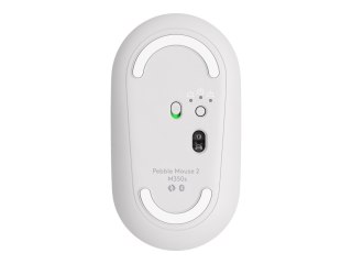 Logitech Pebble Mouse 2 M350s - Mysz - optyczna - 3 przyciski - bezprzewodowa - Bluetooth 5.2 LE - tonalna biel