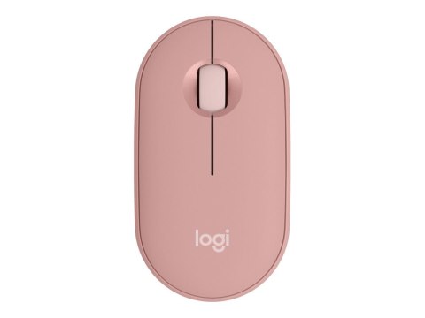 Logitech Pebble Mouse 2 M350s - Mysz - optyczna - 3 przyciski - bezprzewodowa - Bluetooth 5.2 LE - tonalna róża