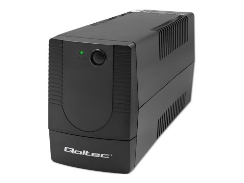 Qoltec Monolith - UPS - AC 140-300 V - 600 wat - 1000 VA - 9 Ah - USB - złącza wyjściowe: 2 - czarny