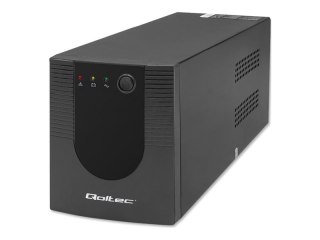 Qoltec Monolith - UPS - AC 140-300 V - 720 wat - 1200 VA - 7 Ah - złącza wyjściowe: 2 - czarny