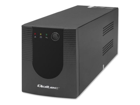 Qoltec Monolith - UPS - AC 140-300 V - 900 wat - 1500 VA - 9 Ah - złącza wyjściowe: 4 - czarny