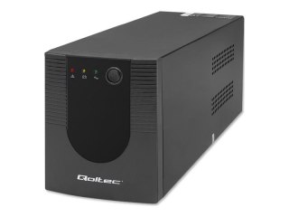 Qoltec Monolith - UPS - AC 170-280 V - 1200 wat - 2000 VA - 9 Ah - USB, RJ-45 - złącza wyjściowe: 4 - czarny