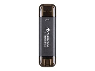 Transcend ESD310C - SSD - 2 TB - zewnętrzny (przenośne) - USB 3.2 Gen 2x1 (USB-C złącze) - czarny