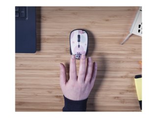 Trust Yvi - Mysz - prawo i leworęczna - optyczna - 4 przyciski - bezprzewodowa - 2.4 GHz - odbiornik bezprzewodowy USB - różowe 