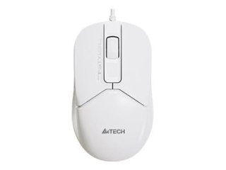 A4Tech FSTYLER Collection FM12S - Mysz - ciche kliknięcie - optyczna - 3 przyciski - przewodowa - USB - biały