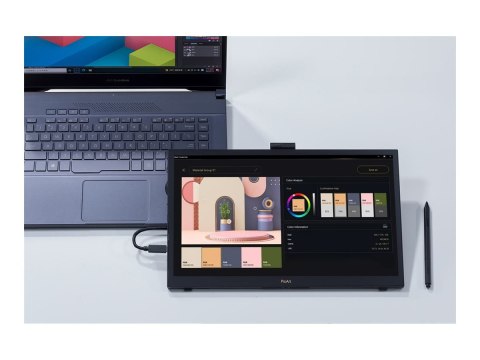 ASUS ProArt PA169CDV - Monitor LED - 16" - przenośny - ekran dotykowy - 3840 x 2160 4K UHD (2160p) @ 60 Hz - IPS - 500 cd/m² - 1
